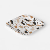 Corgi Dog Paws and Bones Paper Plates Pappteller (Gewinkelt)