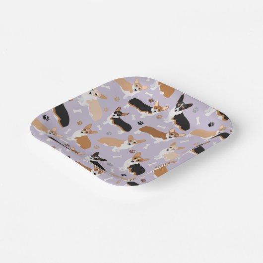 Corgi Dog Paws and Bones Paper Teller (Gewinkelt)