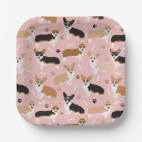 Corgi Dog Paws and Bones Paper Teller