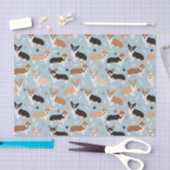 Corgi Dog Paws and Bones Seidenpapier (Handwerk)