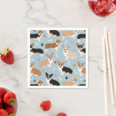 Corgi Dog Paws and Bones Serviette (Beispiel)