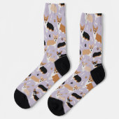 Corgi Dog Paws and Bones Socks Socken (Linkes Detail)