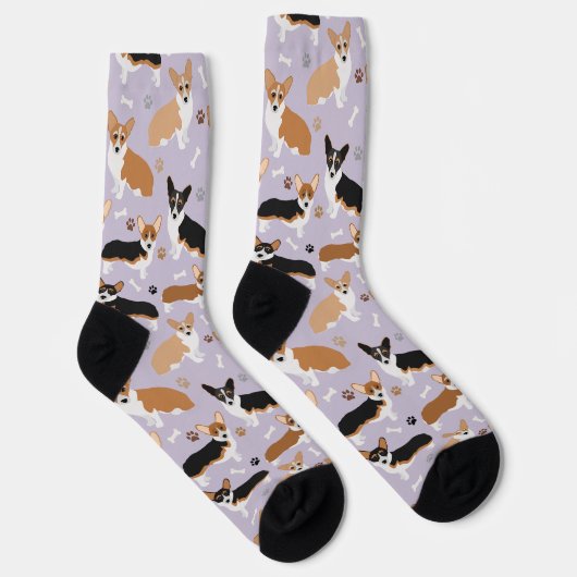 Corgi Dog Paws and Bones Socks Socken (Rechts)