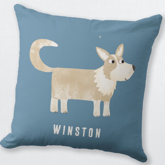 Corgi Dog Personalisiert Kissen (Personalized name Corgi dog throw pillow for animal lovers)