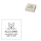 Corgi Dog Pet-Adresse Gummistempel (Stempel)