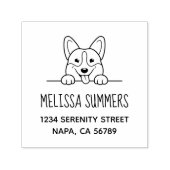 Corgi Dog Pet-Adresse Permastempel (Design)