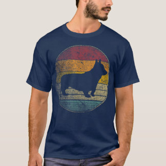 Corgi Dog Pet Vintag gestörter Retro 70er 80er 90s T-Shirt