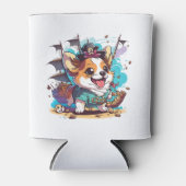 Corgi Dog Pirate Dosenkühler (Vorderseite)