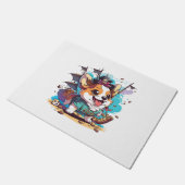 Corgi Dog Pirate Fußmatte (Schrägansicht)