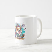 Corgi Dog Pirate Kaffeetasse (VorderseiteRechts)