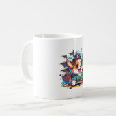 Corgi Dog Pirate Kaffeetasse (Vorderseite Links)