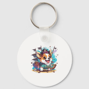 Corgi Dog Pirate Schlüsselanhänger