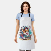 Corgi Dog Pirate Schürze (Getragen)
