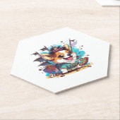 Corgi Dog Pirate Untersetzer (angewinkelt)