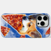 Corgi Dog Pizza essen Case-Mate iPhone Hülle (Rückseite (Horizontal))