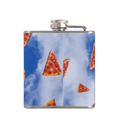 Corgi Dog Pizza essen Flachmann (Rückseite)