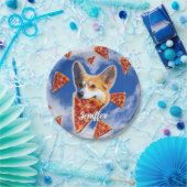 Corgi Dog Pizza essen Pappteller (Party)
