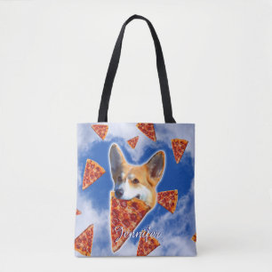 Corgi Dog Pizza essen Tasche