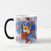 Corgi Dog Pizza essen Verwandlungstasse (Links)