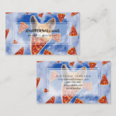 Corgi Dog Pizza essen Visitenkarte (Vorne/Hinten)