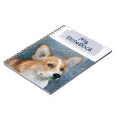 Corgi Dog Portrait 89 art Notizblock (Linke Seite)