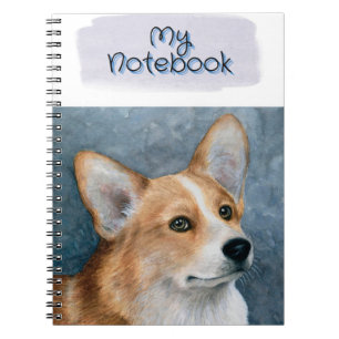 Corgi Dog Portrait 89 art Notizblock