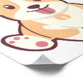 Corgi Dog Poster (Ecke)