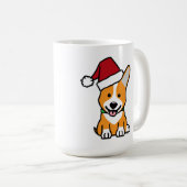Corgi dog puppy Pembroke Welsh Christmas Santa hat Kaffeetasse (VorderseiteRechts)