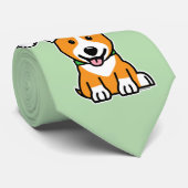 Corgi dog puppy Pembroke Welsh Christmas Santa hat Krawatte (Gerollt)