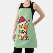 Corgi dog puppy Pembroke Welsh Christmas Santa hat Schürze (InSitu)