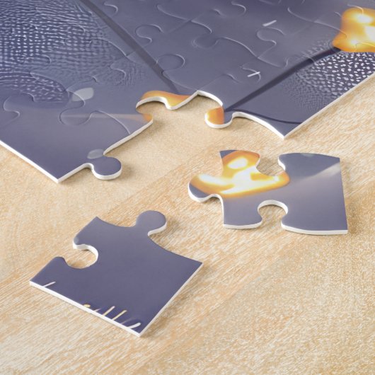 Corgi Dog Riding Motorrad Weihnachten Puzzle (Seite)