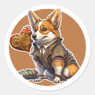 Corgi Dog Runder Aufkleber