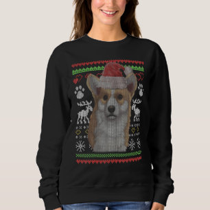 Corgi Dog Santa Claus Ugly Weihnachtsmuster X Mas Sweatshirt