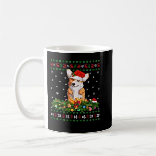 Corgi Dog Santa Merry Corgmas Ugly Christmas Sweet Kaffeetasse (Links)