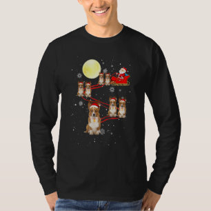 Corgi Dog Santa Sleigh Rentier Weihnachten Weihnac T-Shirt