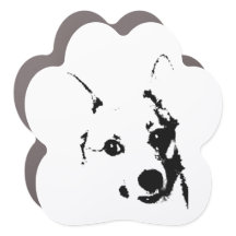 Corgi Dog Schwarz-Weiß-Tintenzeichnung