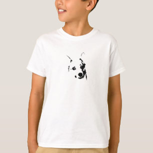 Corgi Dog Schwarz-Weiß-Tintenzeichnung T-Shirt
