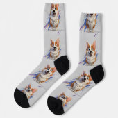 Corgi Dog Socken (Linkes Detail)
