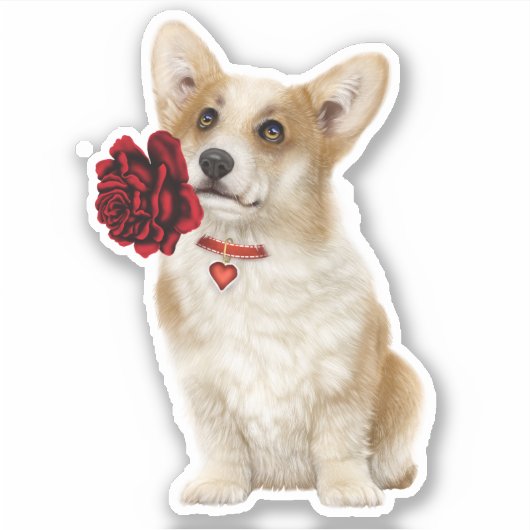 Corgi Dog Sticker (Vorderseite)