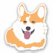 Corgi Dog Tier Aufkleber (Vorderseite)