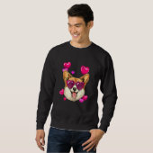 Corgi Dog Valentines Day Corgi Breed Keeper Puppy Sweatshirt (Vorne ganz)