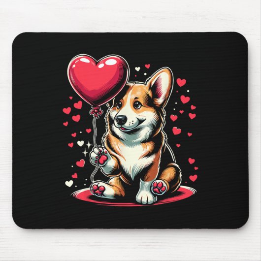 Corgi Dog Valentine's Day Dog Owner Valentine Mousepad (Vorne)