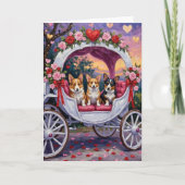 Corgi Dog Valentine's Day  Karte (Vorderseite)