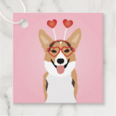 Corgi Dog Valentinstag Geschenkanhänger (Vorderseite)