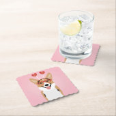 Corgi Dog Valentinstag Untersetzer (Vor Ort)