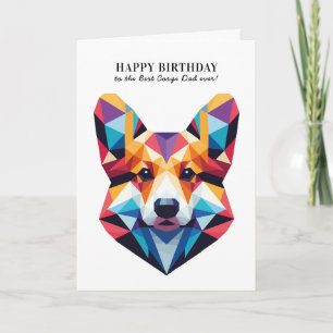 Corgi Dog Vater Personalisiert Moderner Geburtstag Karte
