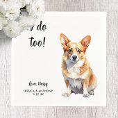 Corgi Dog Wedding Serviette