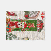 Corgi Dog Weihnachten Fleecedecke (Vorderseite (Horizontal))