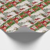Corgi Dog Weihnachten Geschenkpapier (Ecke)
