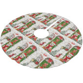 Corgi Dog Weihnachten Polyester Weihnachtsbaumdecke (Schrägansicht)